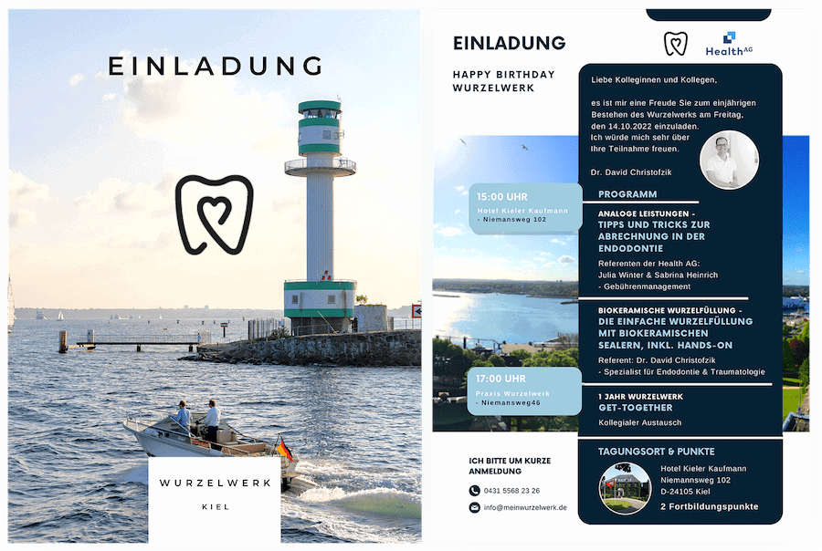 Einladungen und Zertifikate für einen Fachkongress
